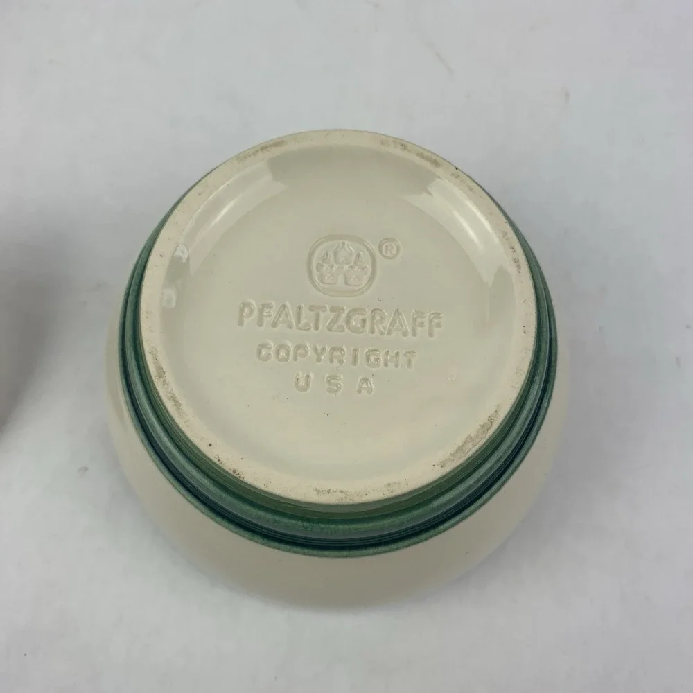 Vintage Pfaltzgraff Creamer And Sugar Bowl Set Ocean Breeze Gravy Holiday Table